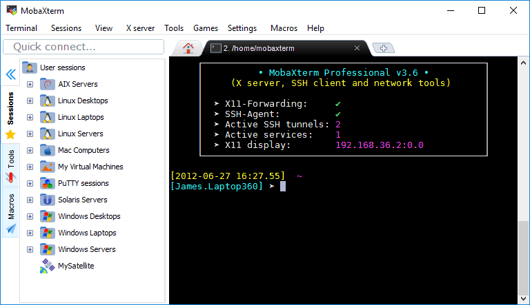  MobaXterm 选项卡式终端