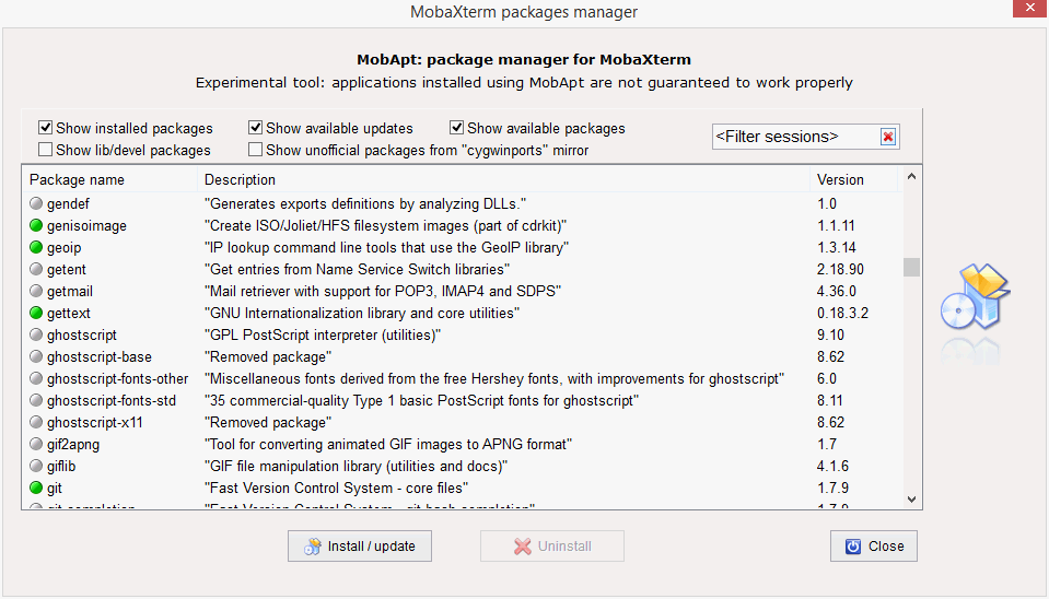 MobApt 软件包管理器（apt-get）