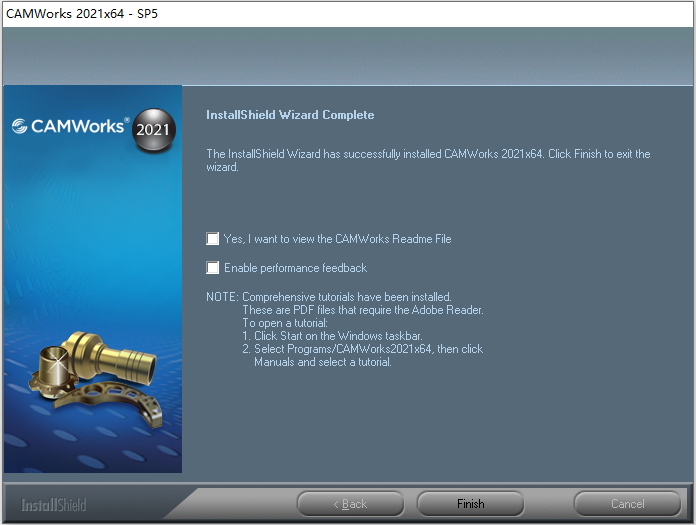CAMWorks 2021 SP5 For Solidworks 2020-2022 64位简体中文版软件安装教程