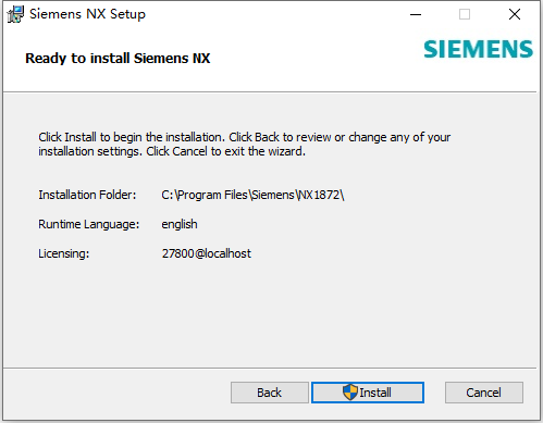 Siemens NX 1892 Build 4121 64位英文版软件安装教程