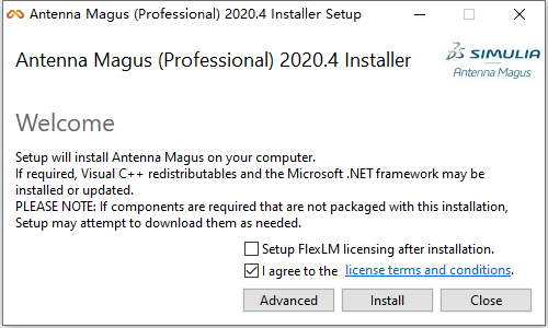 Antenna Magus Professional 2020.4 64位英文版软件安装教程