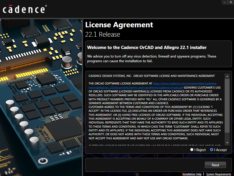 Cadence Allegro and OrCAD 2022 v22.10.001 64位英文版软件安装教程