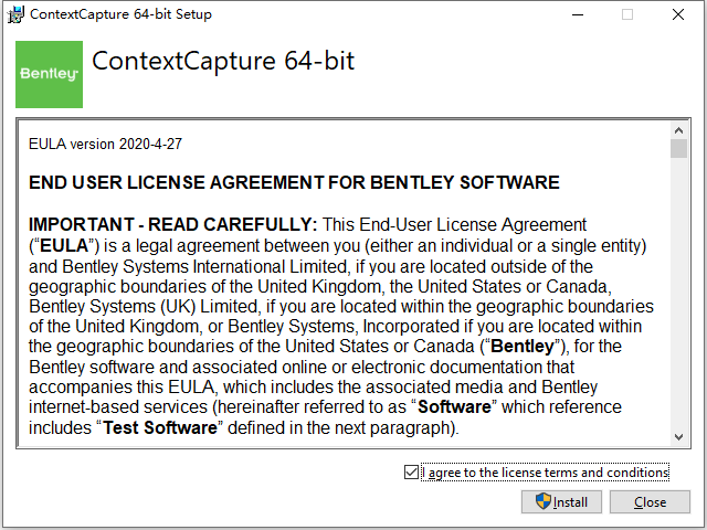 Bentley ContextCapture CONNECT Edition v10.20 64位简体中文版安装教程