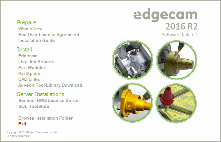 Vero EdgeCAM 2016 R2 SU14 English英文版下载安装教程