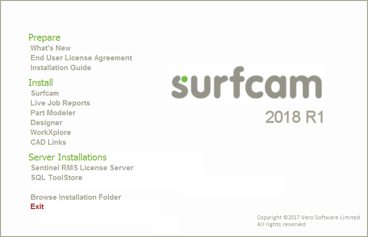 Vero SurfCAM 2018 R1 64位英文版下载安装教程