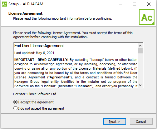 Vero AlphaCAM v2022.2.0.113 64位英文版软件安装教程