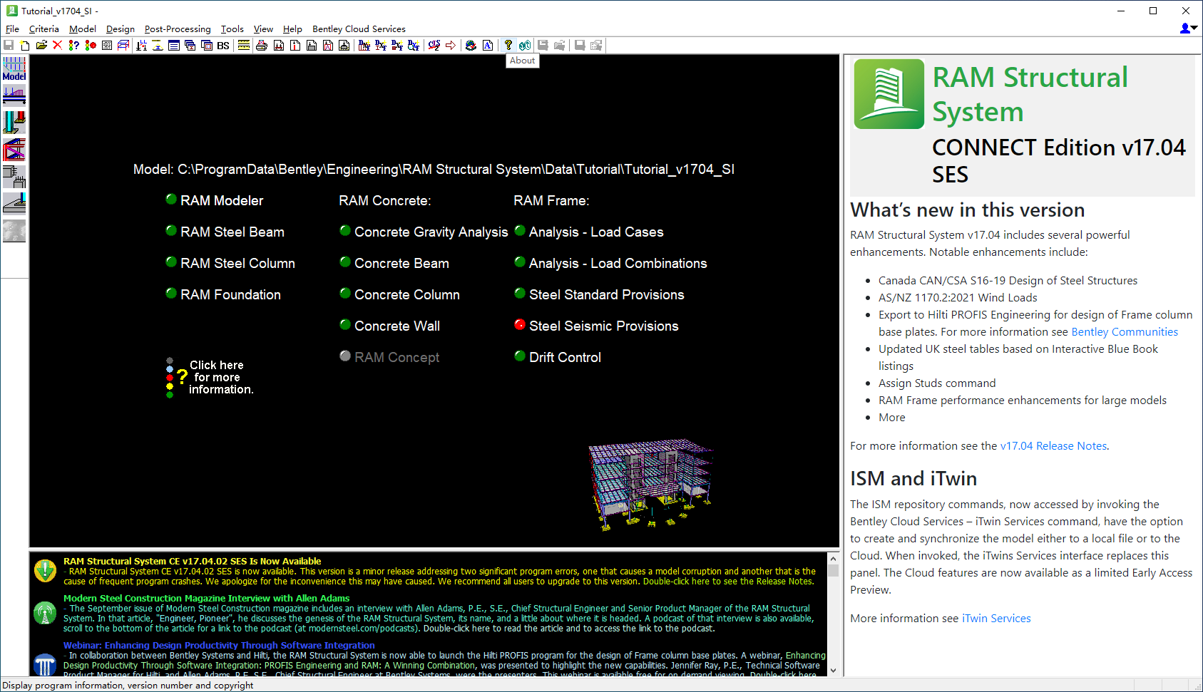 Bentley RAM Structural System CONNECT Edition v17.04.02下载安装教程
