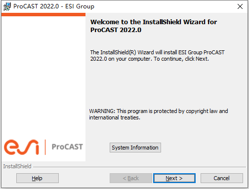 ESI ProCAST 2022.0 64位简体中文版软件安装教程