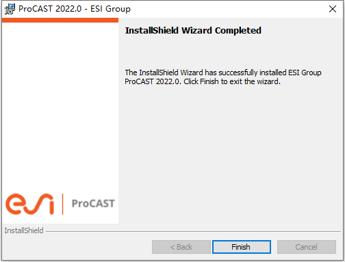 ESI ProCAST 2022.0 64位简体中文版软件安装教程