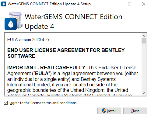 Bentley WaterGEMS CONNECT Edition v10.04.00下载安装教程