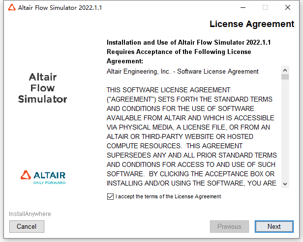 Altair FlowSimulator 2022.1.1软件下载安装教程