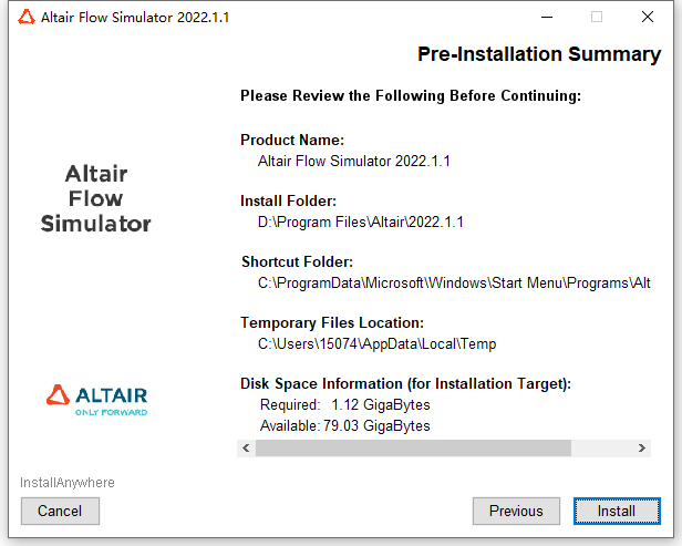 Altair FlowSimulator 2022.1.1软件下载安装教程