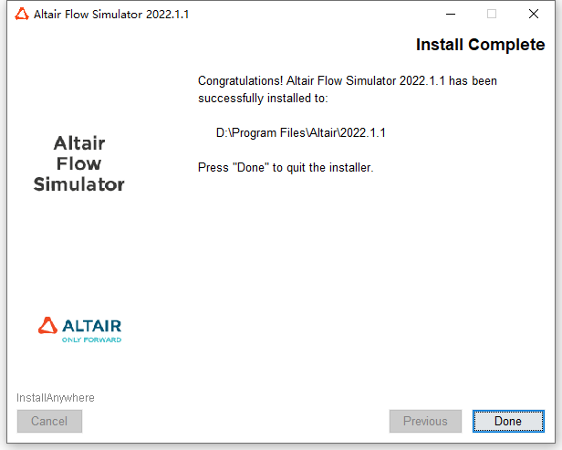 Altair FlowSimulator 2022.1.1软件下载安装教程