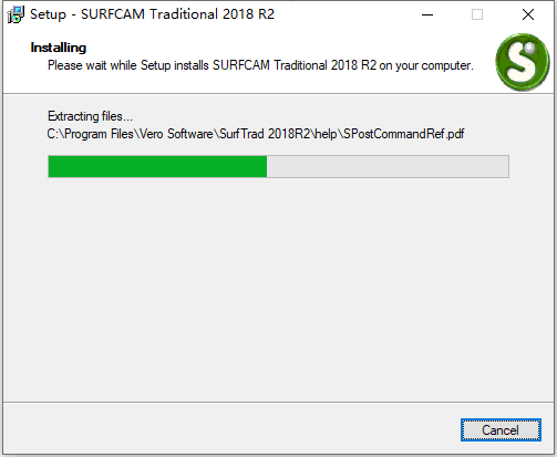 Vero SurfCAM Traditional 2018 R2 64位英文版安装教程