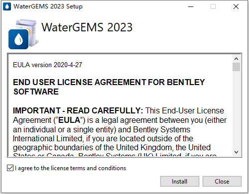 Bentley OpenFlows WaterGEMS v23.00.00.19 64位英文版下载安装教程