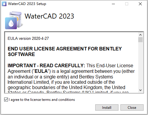 Bentley WaterCAD CONNECT Edition v23.00.00.19 64位英文版软件下载安装教程