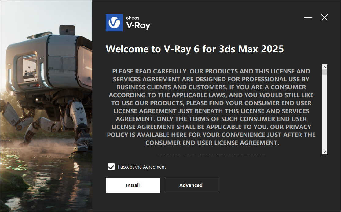 V-Ray Next Build 6.20.06 for 3ds Max 2025 64位简体中文版安装教程