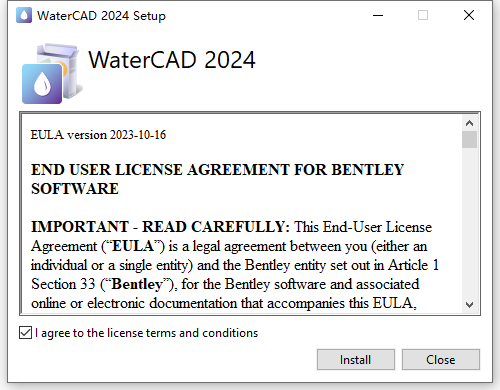 Bentley WaterCAD CONNECT Edition v24.00.00.24 64位英文版软件安装教程