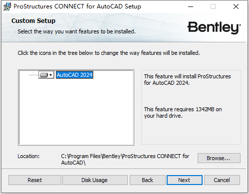 Bentley ProStructures For AutoCad v10.02.00.04 64位英文版软件安装教程