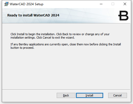 Bentley WaterCAD CONNECT Edition v24.00.00.26 64位英文版软件安装教程