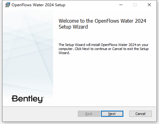 Bentley OpenFlows Water 2024 v24.00.01.05英文版软件下载安装教程