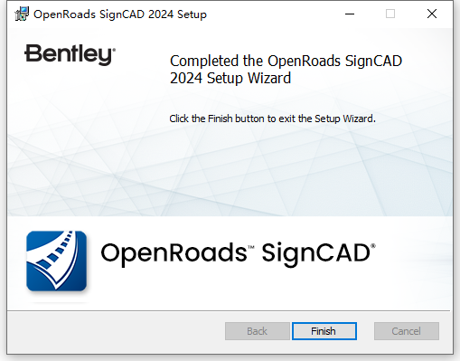 Bentley OpenRoads SignCAD 2024 v24.00.00.56 64位英文版软件下载安装教程