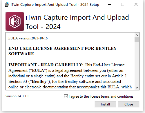Bentley iTwin Capture Import and Upload 2024 v24.00.03.02 64位英文版软件下载安装教程