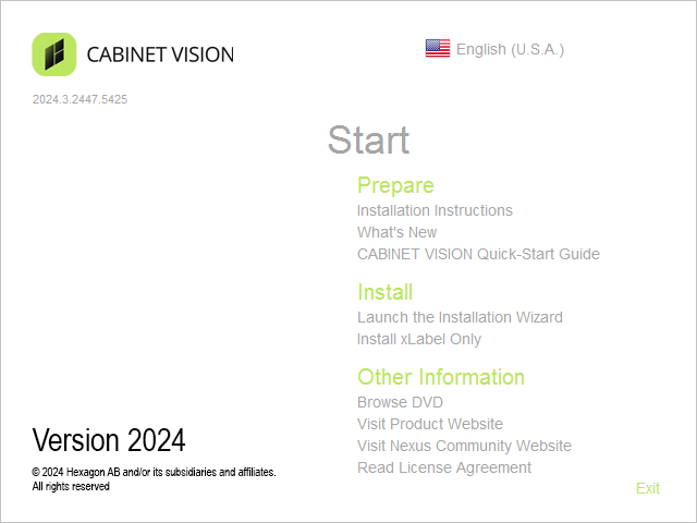 Hexagon Cabinet Vision v2024.3.2447 64位英文版软件下载安装教程
