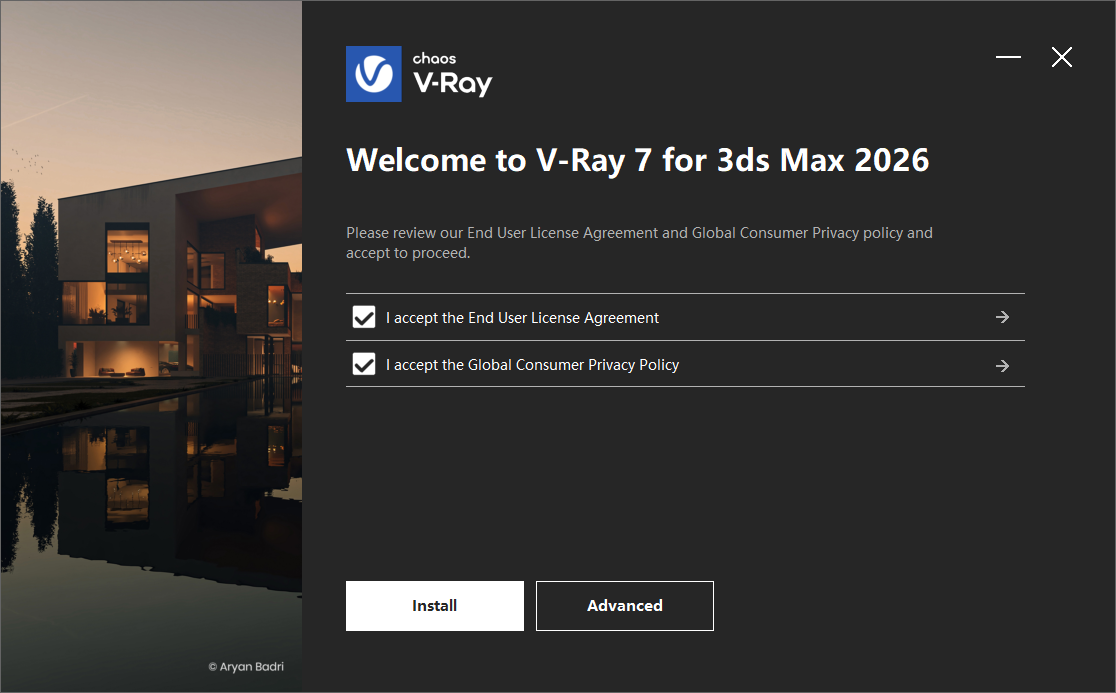 V-Ray Next Build 7.00.08 for 3ds Max 2026 64位中文版下载安装教程 V-Ray Next Build 7.00.08 for 3ds Max 2026 64位中文版下载安装教程