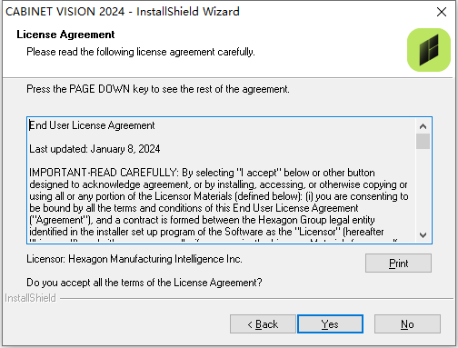 Hexagon Cabinet Vision v2024.2.2435 64位英文版软件安装教程