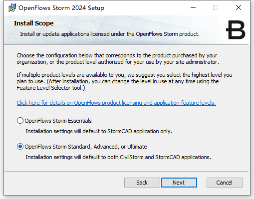 Bentley OpenFlows Storm 2024 v24.00.03.23 64位英文版软件安装教程